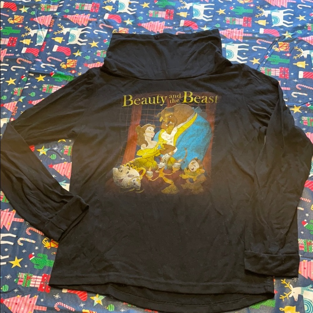 Beauty and the Beast cowl neck top
